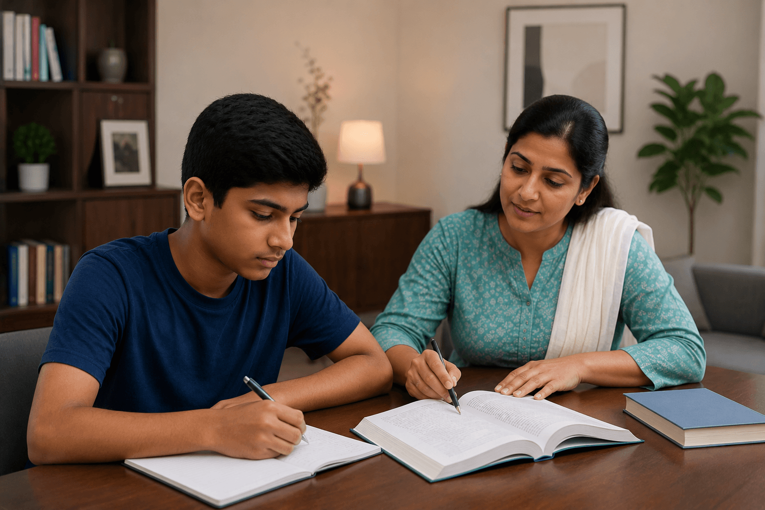 Student studying